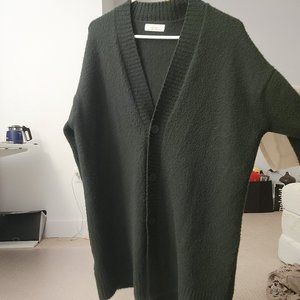 OAK + FORT Navy Green Cardigan (Size M)